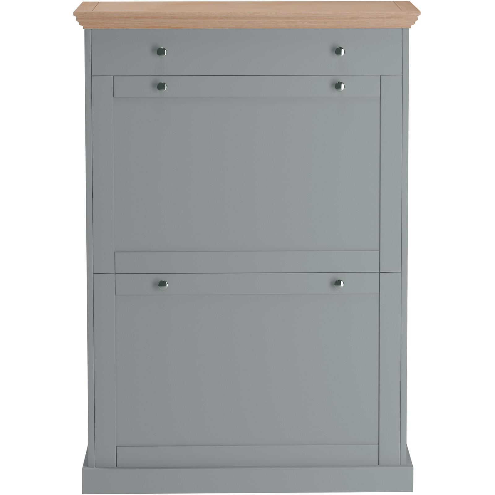 Schuhkipper Binz Grau/Eiche Dekor B: 80 cm - Eichefarben/Grau, Design, Holzwerkstoff (80/105/30cm) - MID.YOU