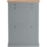 Schuhkipper Binz Grau/eiche Dekor B: 80 Cm - Eichefarben/Grau, Design, Holzwerkstoff (80/105/30cm) - MID.YOU