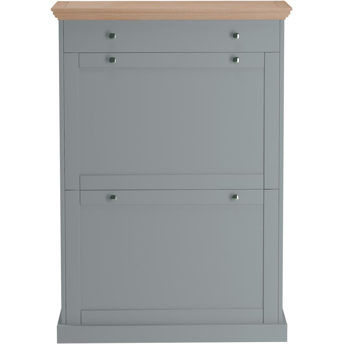 Schuhkipper Binz Grau/eiche Dekor B: 80 Cm - Eichefarben/Grau, Design, Holzwerkstoff (80/105/30cm) - MID.YOU