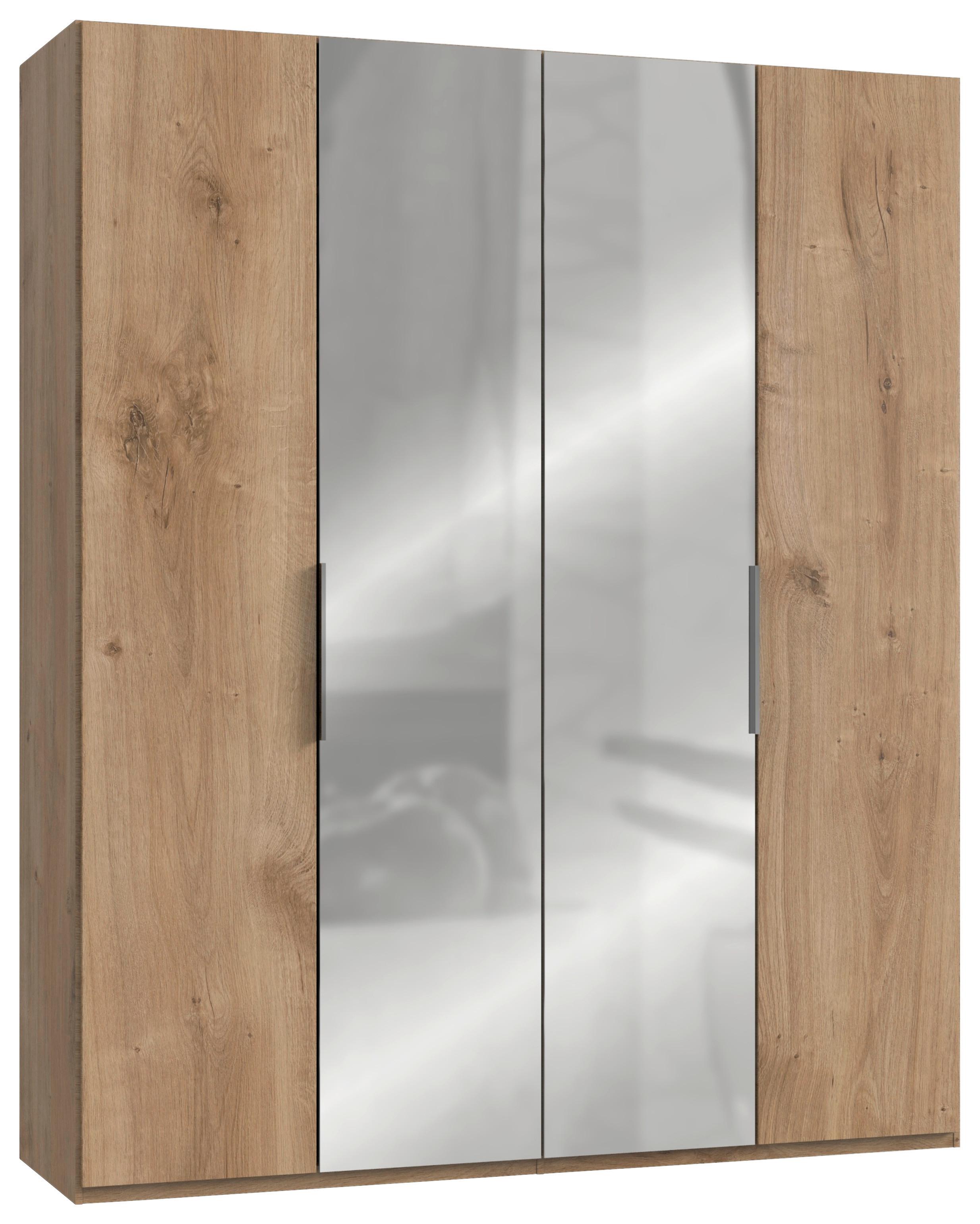 Drehtürenschrank Mit Spiegel 200 cm Level Eichefarben