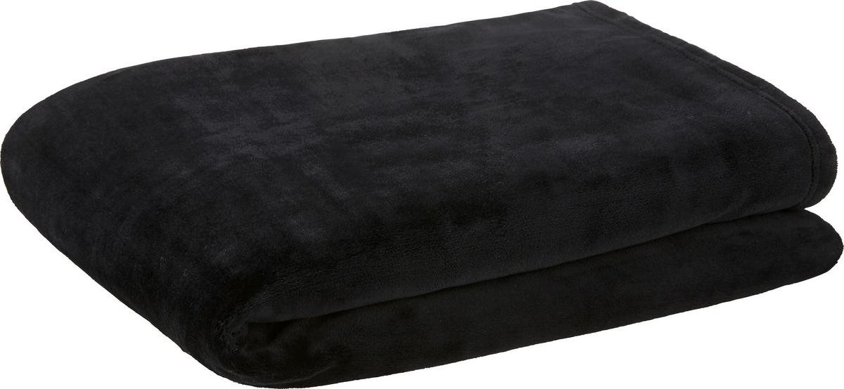 Měkká deka Kuschelix, 140/200cm, černá - černá, textil (140/200cm) - Modern Living