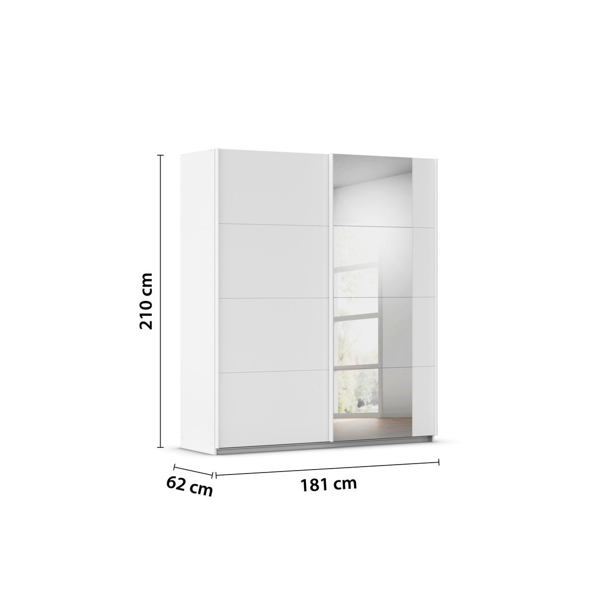 Schwebetürenschrank Scala Weiß B: 181 Cm - Weiß, MODERN, Holzwerkstoff (181/210/57cm) - Rauch Möbel