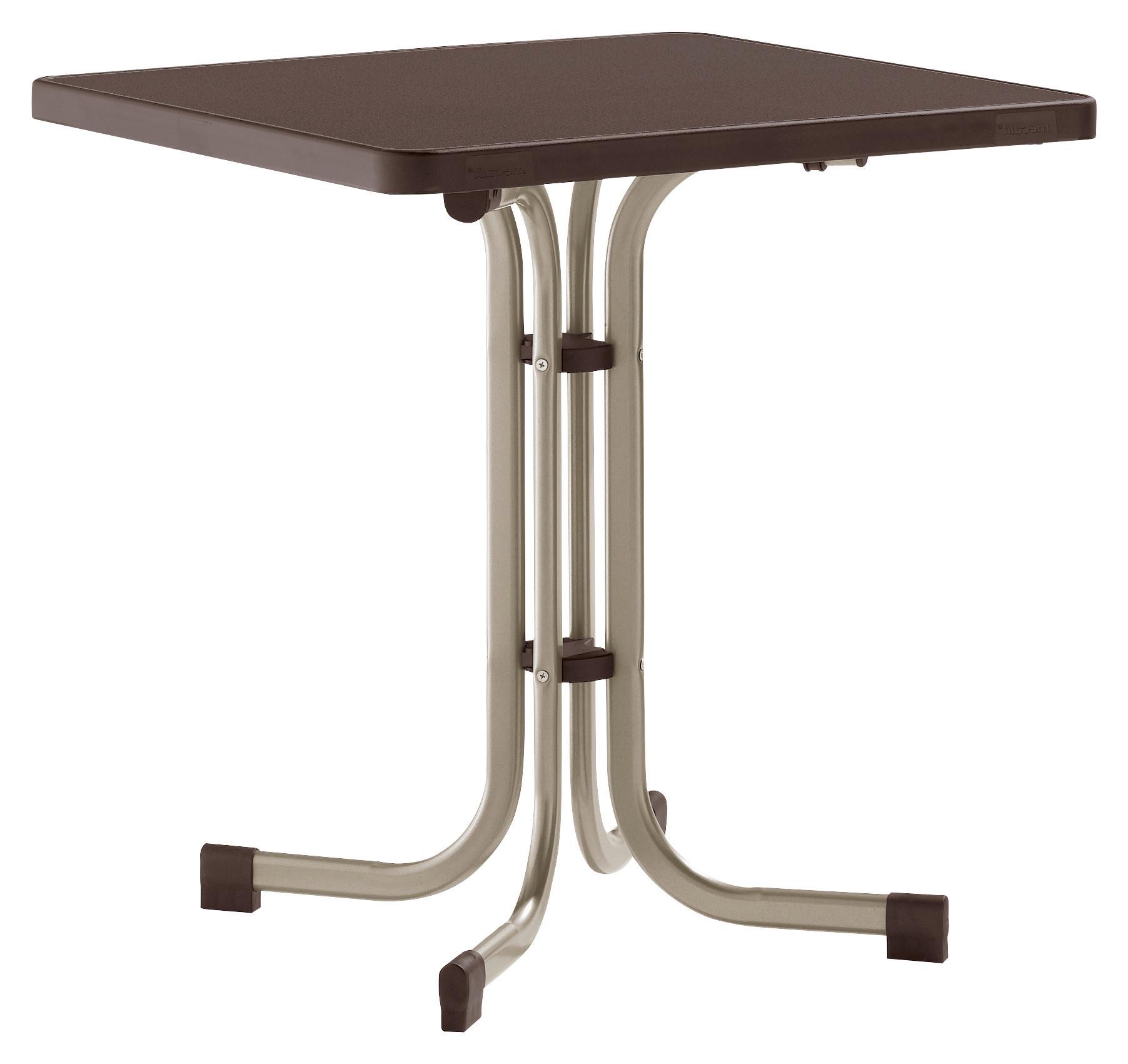 Gartentisch Klappbar Holzwerkstoff/metall L 70 Cm - Champagner/Mokka, MODERN, Holzwerkstoff/Metall (70/70/72cm) - Sieger