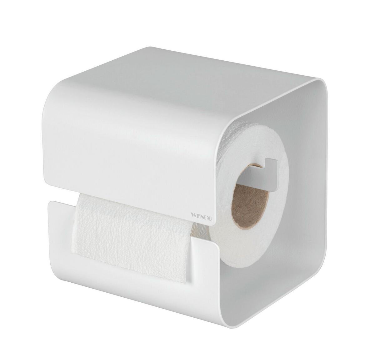 DRŽÁK NA TOALETNÍ PAPÍR TURBO-LOC LIZAN - bílá, Moderní, kov (14/14,5/13,7cm) - Mömax