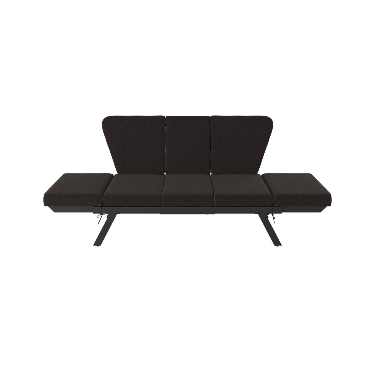 Gartenbank Metall Relax mit Kissen - MODERN (215/83/75cm) - Beldano