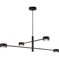 Led-hängeleuchte Clyde Schwarz B: 89,6 Cm - Schwarz, Design, Metall (89,6/8,5cm) - Nordlux