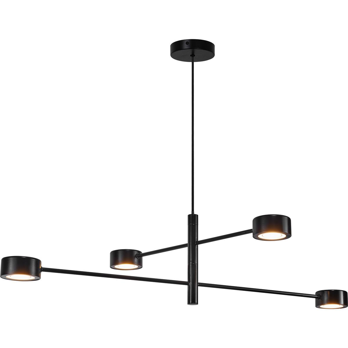 Led-hängeleuchte Clyde Schwarz B: 89,6 Cm - Schwarz, Design, Metall (89,6/8,5cm) - Nordlux