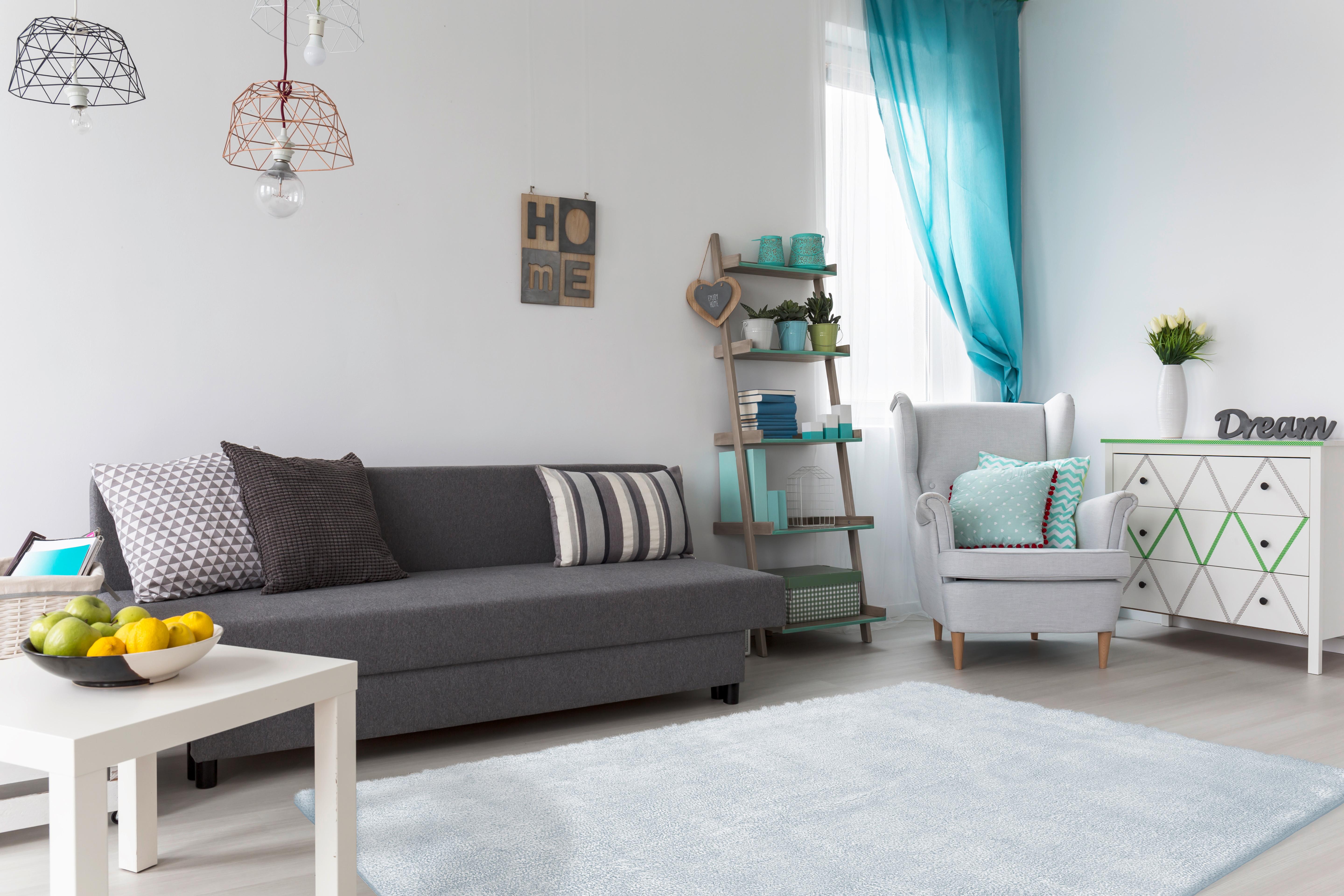 Hochflor Teppich Pastellblau Bali 200x290 cm - Pastellblau, Design, Textil (200/290cm) - Kayoom