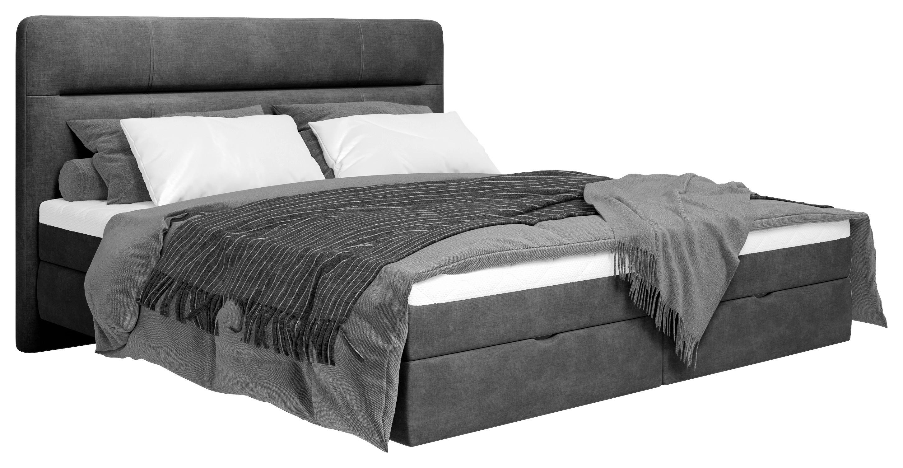 Boxbett Adriano 180x200 Cm Anthrazit - Anthrazit, MODERN, Holz/Holzwerkstoff (180/200cm) - MID.YOU