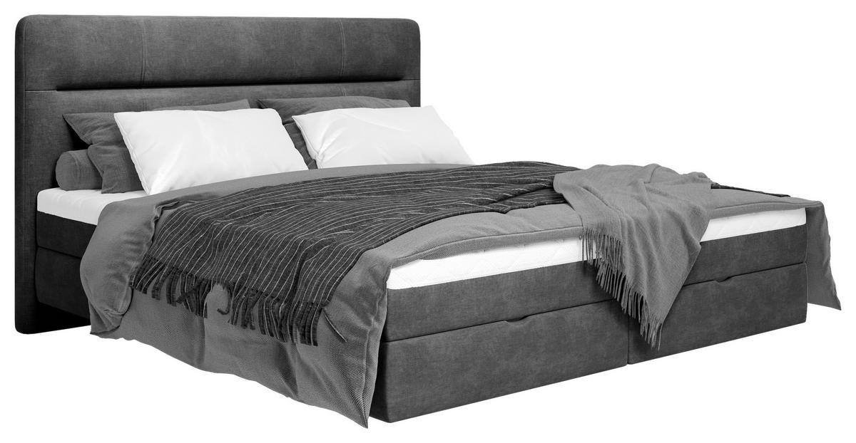 Boxbett Adriano 160x200 Cm Anthrazit - Anthrazit, MODERN, Holz/Holzwerkstoff (160/200cm) - MID.YOU