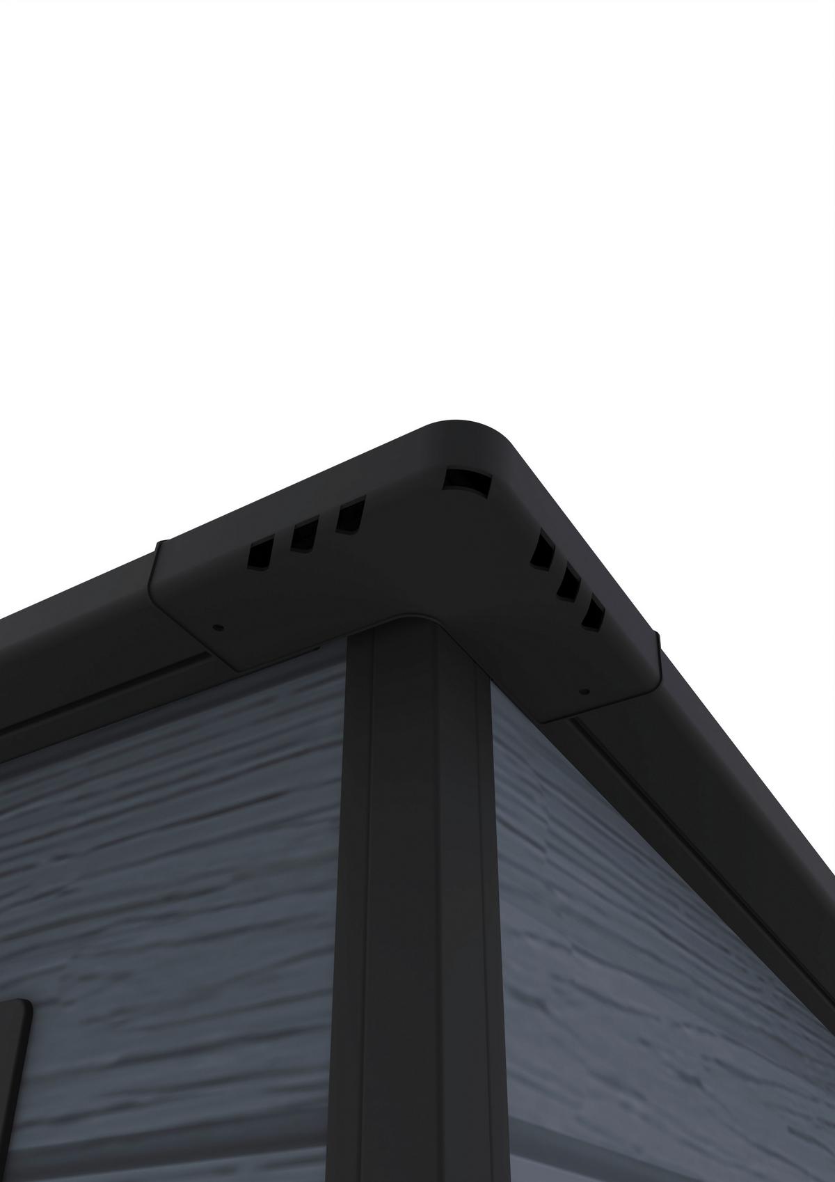 Gartenhaus Nizza - Grau, MODERN, Kunststoff/Metall (152/193/92cm) - Homezone