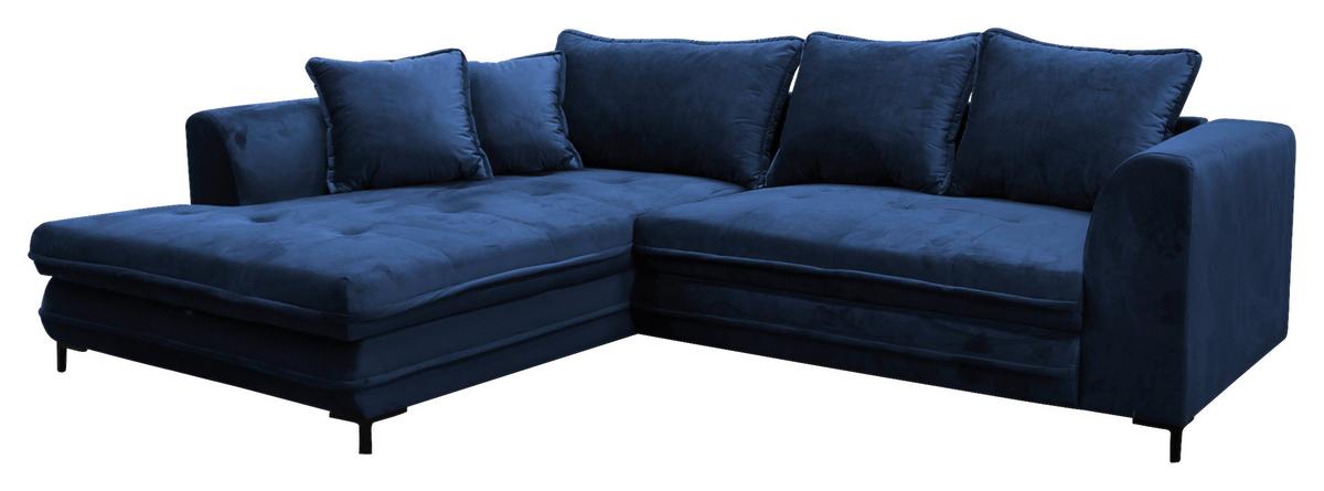 Eckschlafsofa Schlaffunktion Bello Royalblau - Blau/Royalblau, Design, Textil (187/277cm) - Livetastic