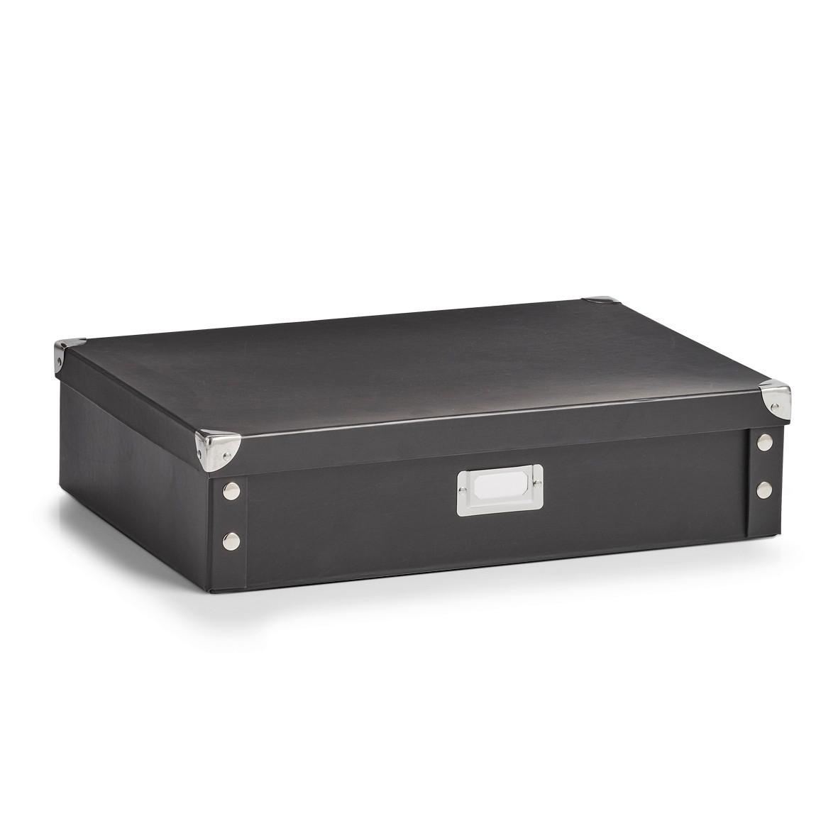 AUFBEWAHRUNGSBOX Karton, BxHxT: ca. 45x32x11 cm - Basics, Karton (44,5/31,5/11cm)