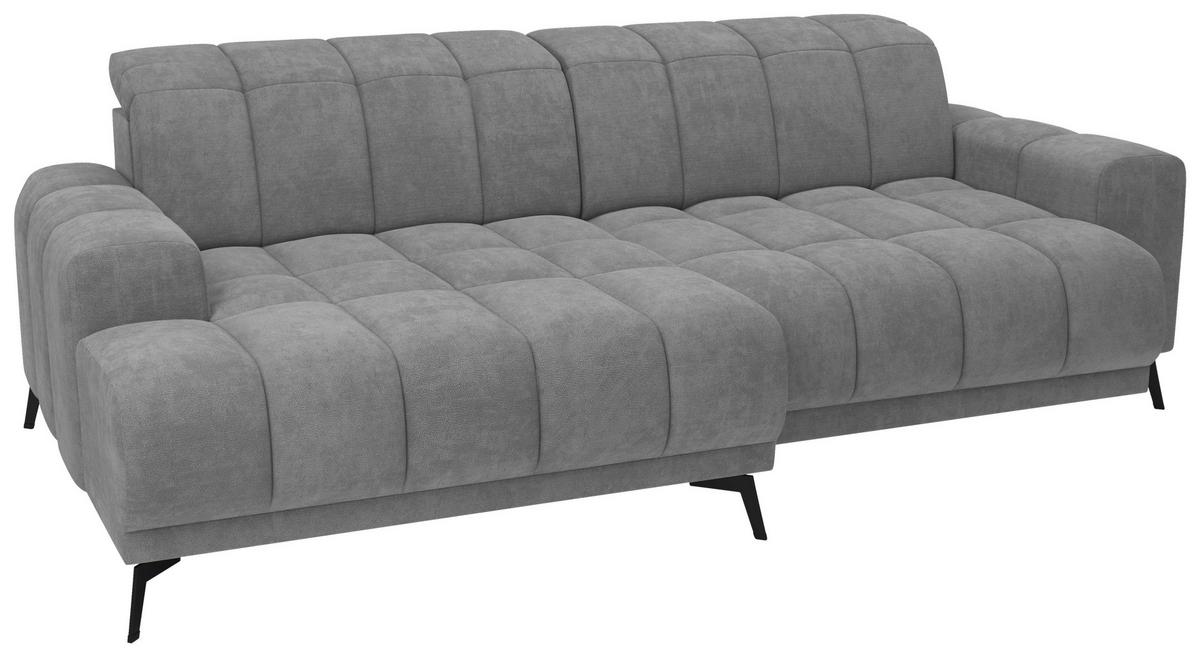 Rohová sedačka LAYA, levá, šedá tkanina MEMPHIS - šedá, Moderní, textil (155/250cm) - Premium Living