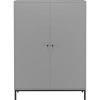 GARDEROBENSCHRANK Celine Grau B: 80 cm - Schwarz/Grau, Design, Holzwerkstoff (80/110/35cm) - MID.YOU