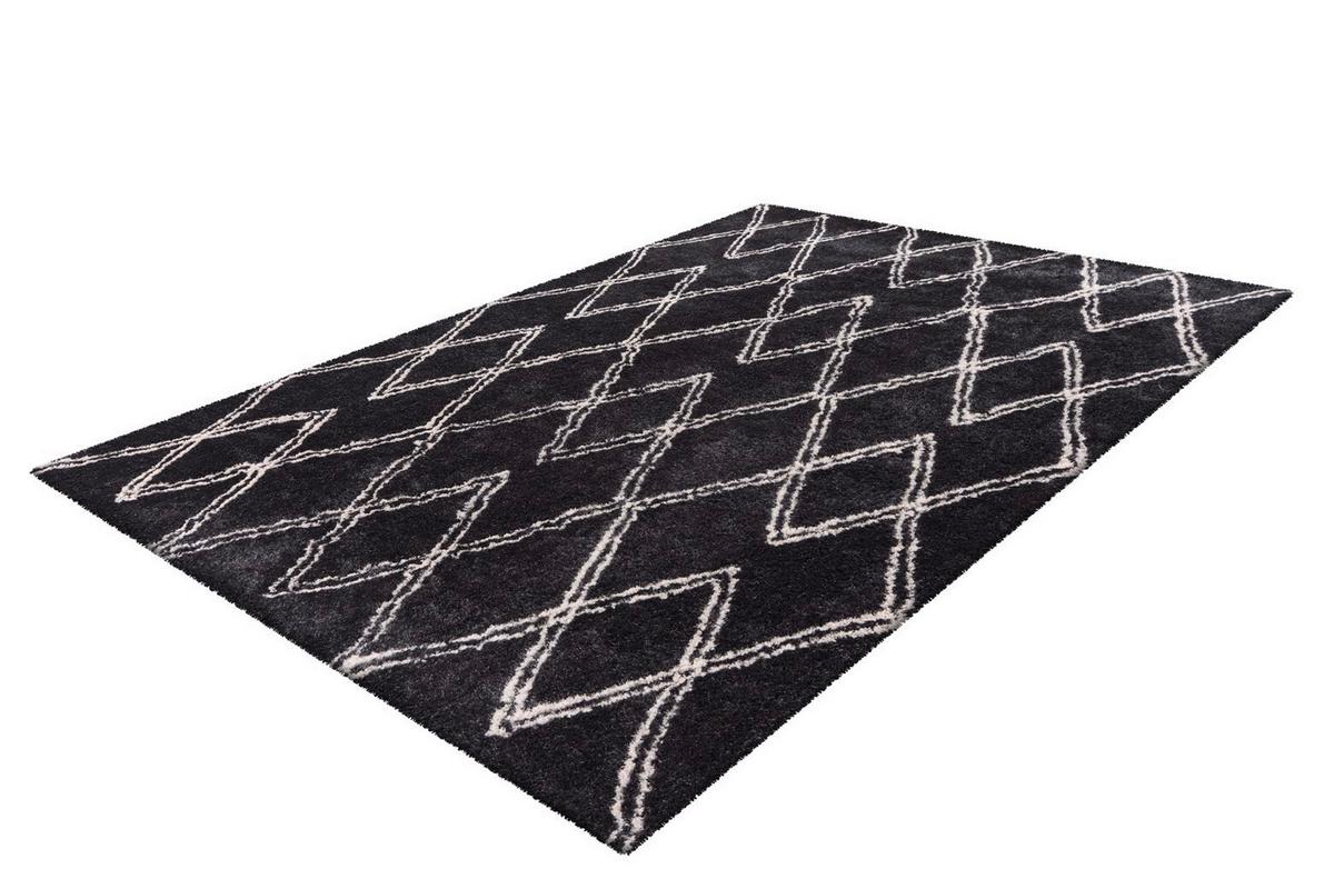 HOCHFLORTEPPICH Anthrazit/Grau - Anthrazit, KONVENTIONELL, Textil (80/150cm) - Kayoom