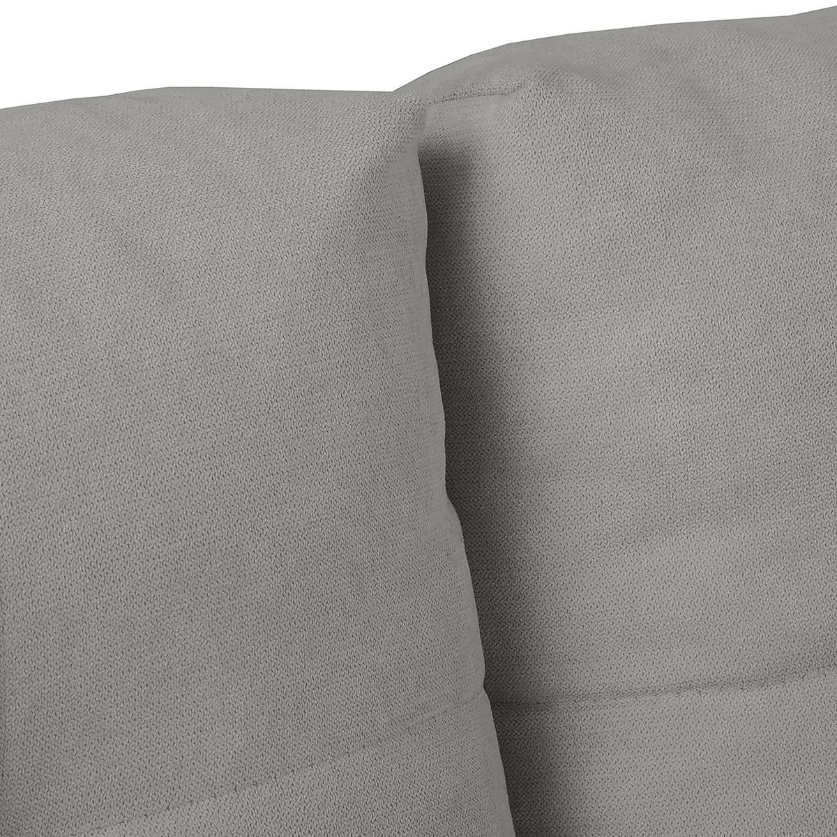 Ecksofa Azzuro Grau S: 256x175 Cm - Silberfarben/Grau, Design, Textil (256/175cm) - Livetastic