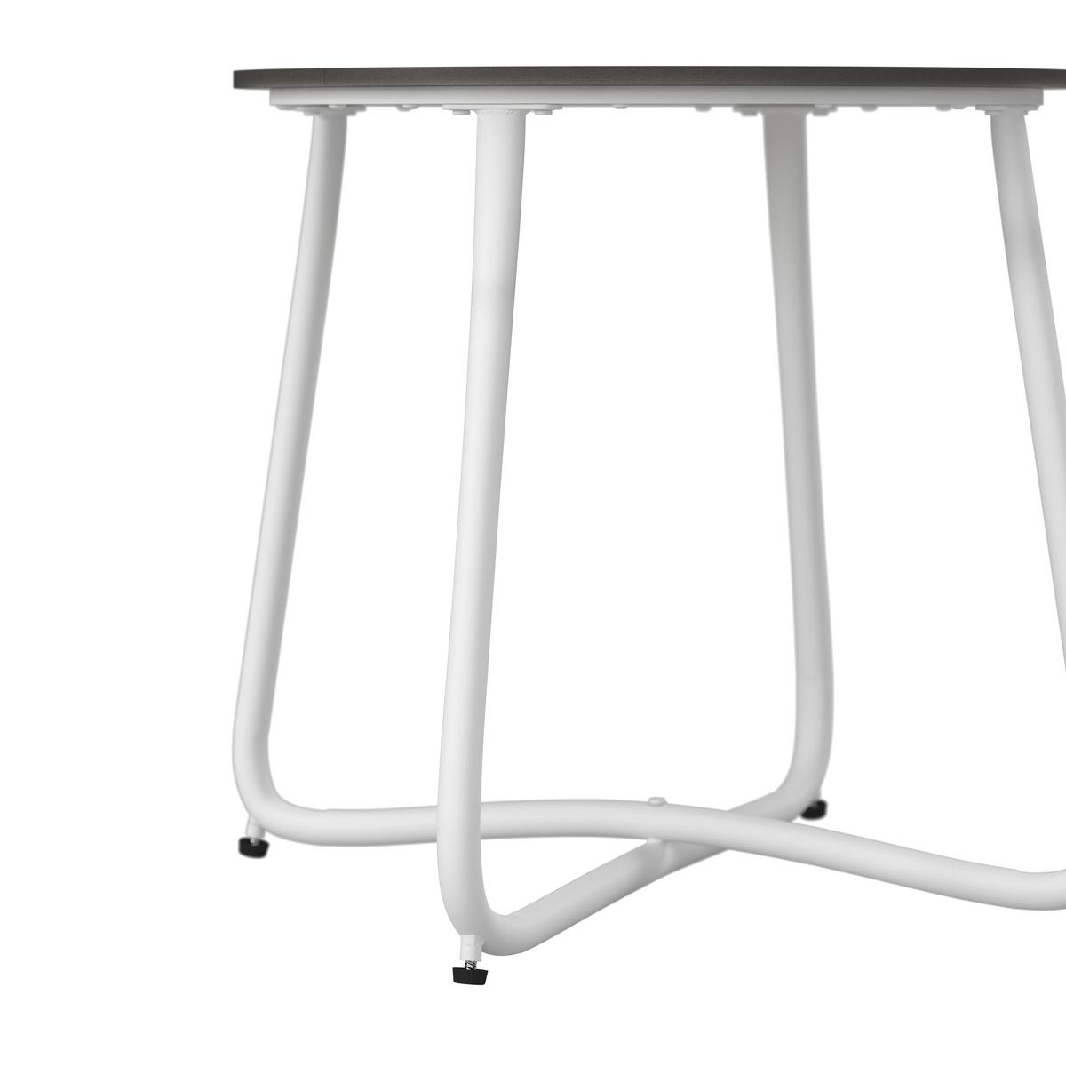 ZAHRADNÍ ODKLÁDACÍ STOLEK PINE - bílá/tmavě šedá, Moderní, kov/plast (50/49,5/50cm) - Bessagi Garden