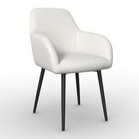 ŽIDLE S PODRUČKAMI ALANI KRÉMOVÁ - černá/krémová, Moderní, kov/textil (60/58/86cm) - Bessagi Home