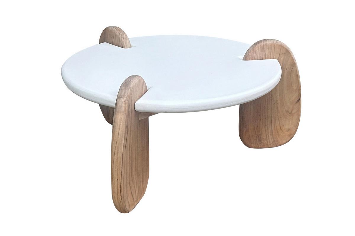 Couchtisch Naturfarben/Weiß B: 80 cm - Naturfarben/Weiß, Design, Holz/Holzwerkstoff (80/80/45cm) - MID.YOU