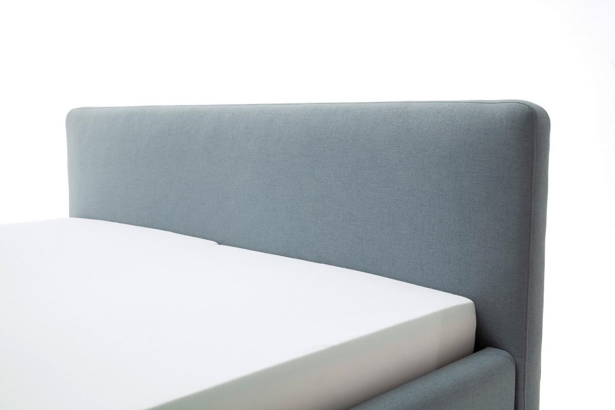 Polsterbett Mattis 160x200cm Blau, inkl. Bettkasten - Blau/Hellblau, Design, Holz/Textil (160/200cm) - Livetastic