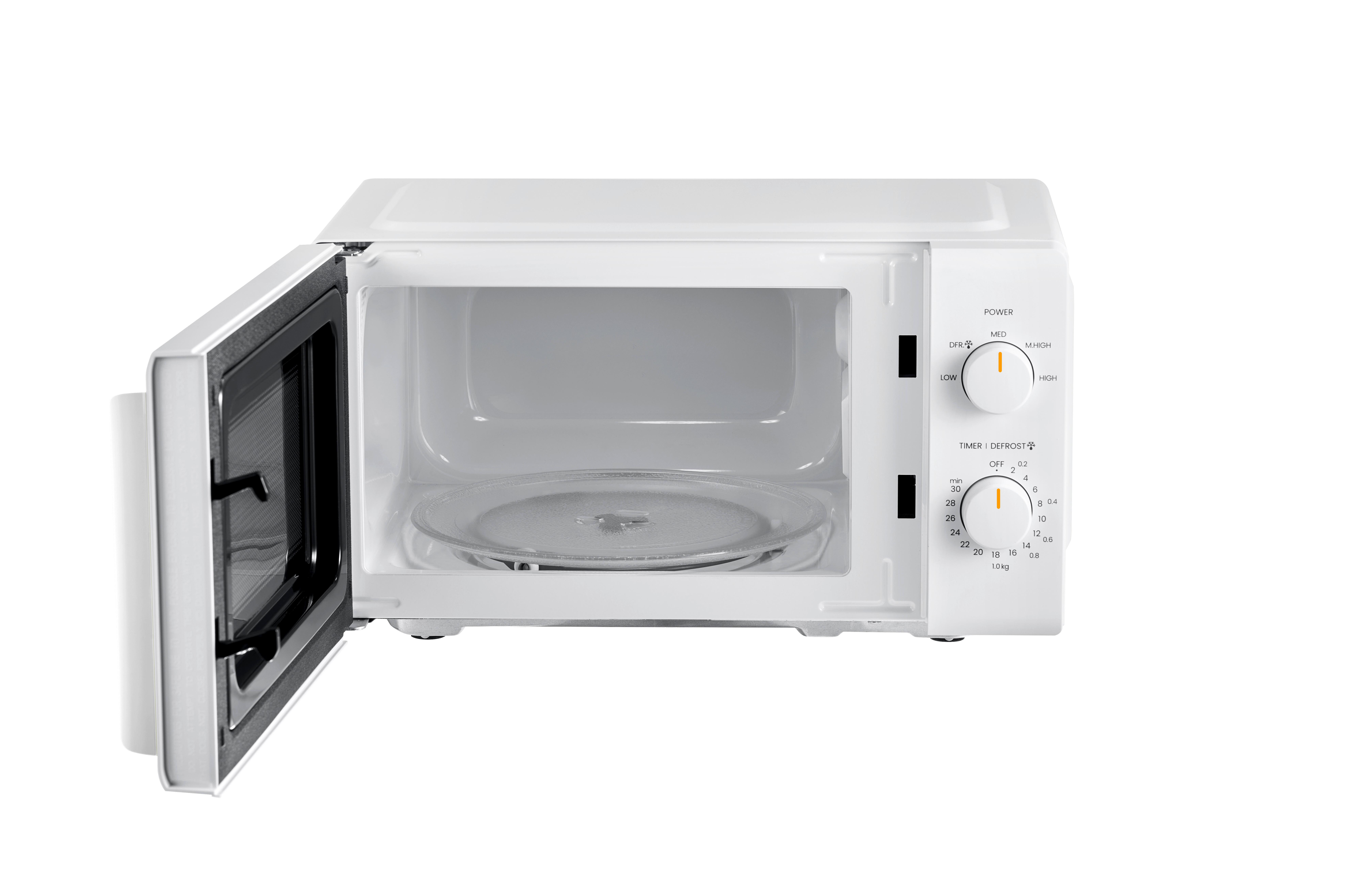 Mikrowelle 700 - 1050 Watt - Weiß, Basics, Kunststoff/Metall (43,4/24,1/32,9cm) - Comfee
