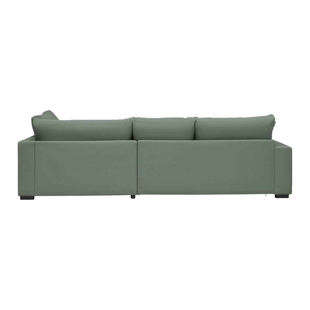 Rohová sedačka PEDRO, pravá, světle zelená - černá/světle zelená, Moderní, textil/plast (300/190cm) - Mömax