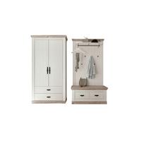 Garderobe Florenz Pinienfarbe/Hellbraun 224cm - Hellbraun/Pinienfarben, Design, Holzwerkstoff (224/201/45cm) - MID.YOU