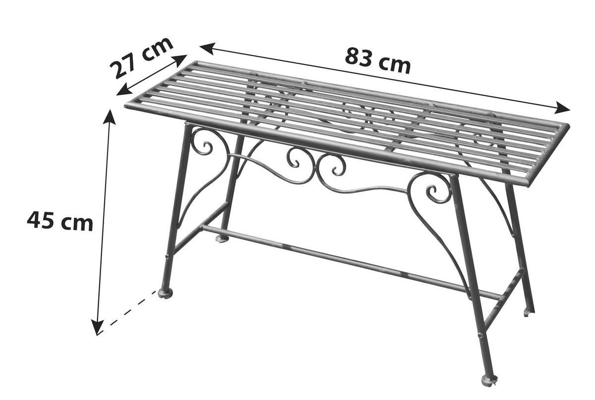 Gartenbank Stahl 2-Sitzer Lorin - Rostfarben, MODERN, Metall (83/45/27cm)