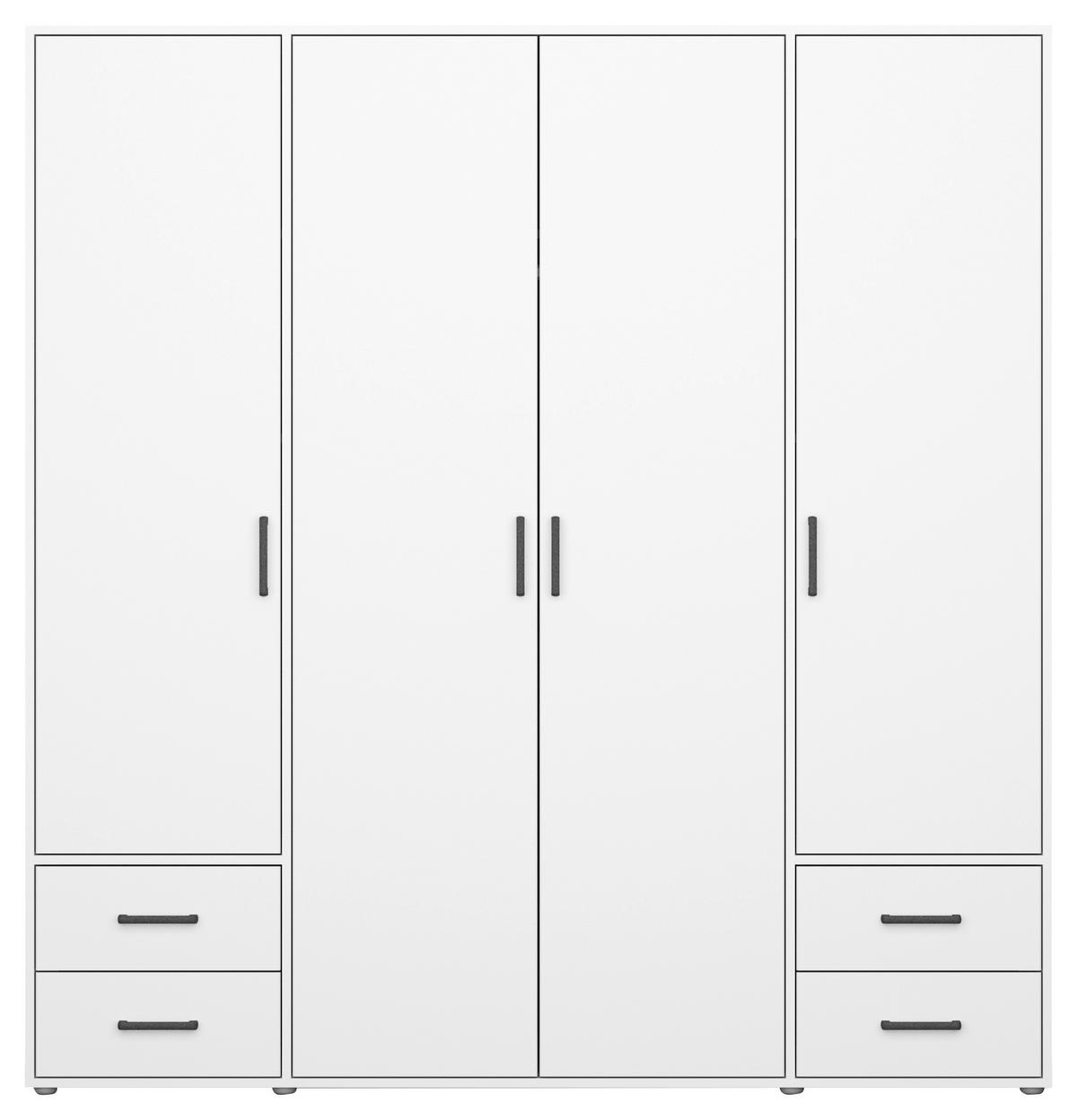 Drehtürenschrank Voyager Weiß B: 187 cm - Weiß, MODERN, Holzwerkstoff (187/194/53cm) - Rauch Möbel