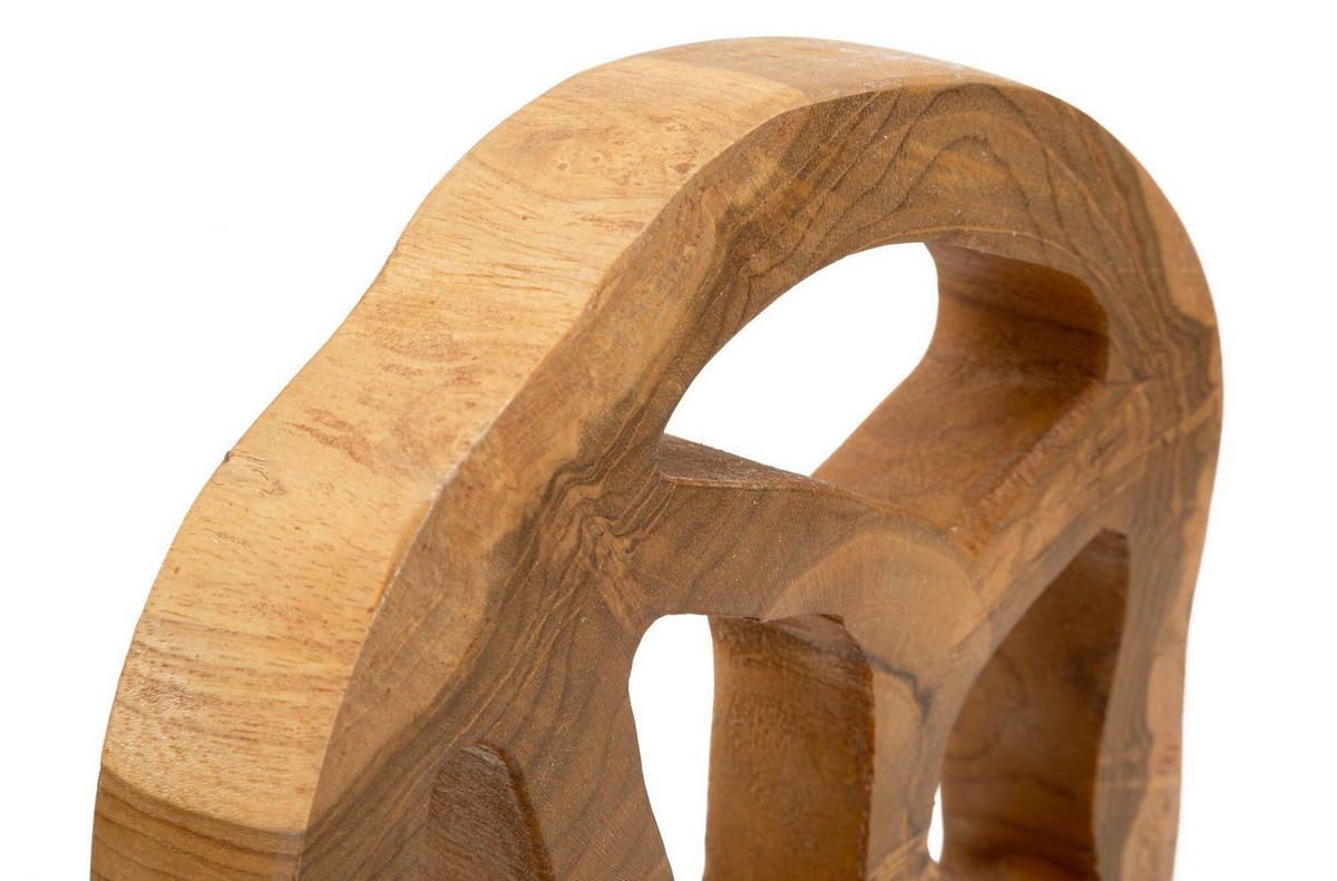 Skulptur Lubang Teak Braun, B: 18 cm - Braun, Basics, Holz (18/27/10cm)