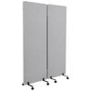 Trennwand Flexmiut - Hellgrau, Basics, Kunststoff/Textil (60/177/35cm) - MID.YOU