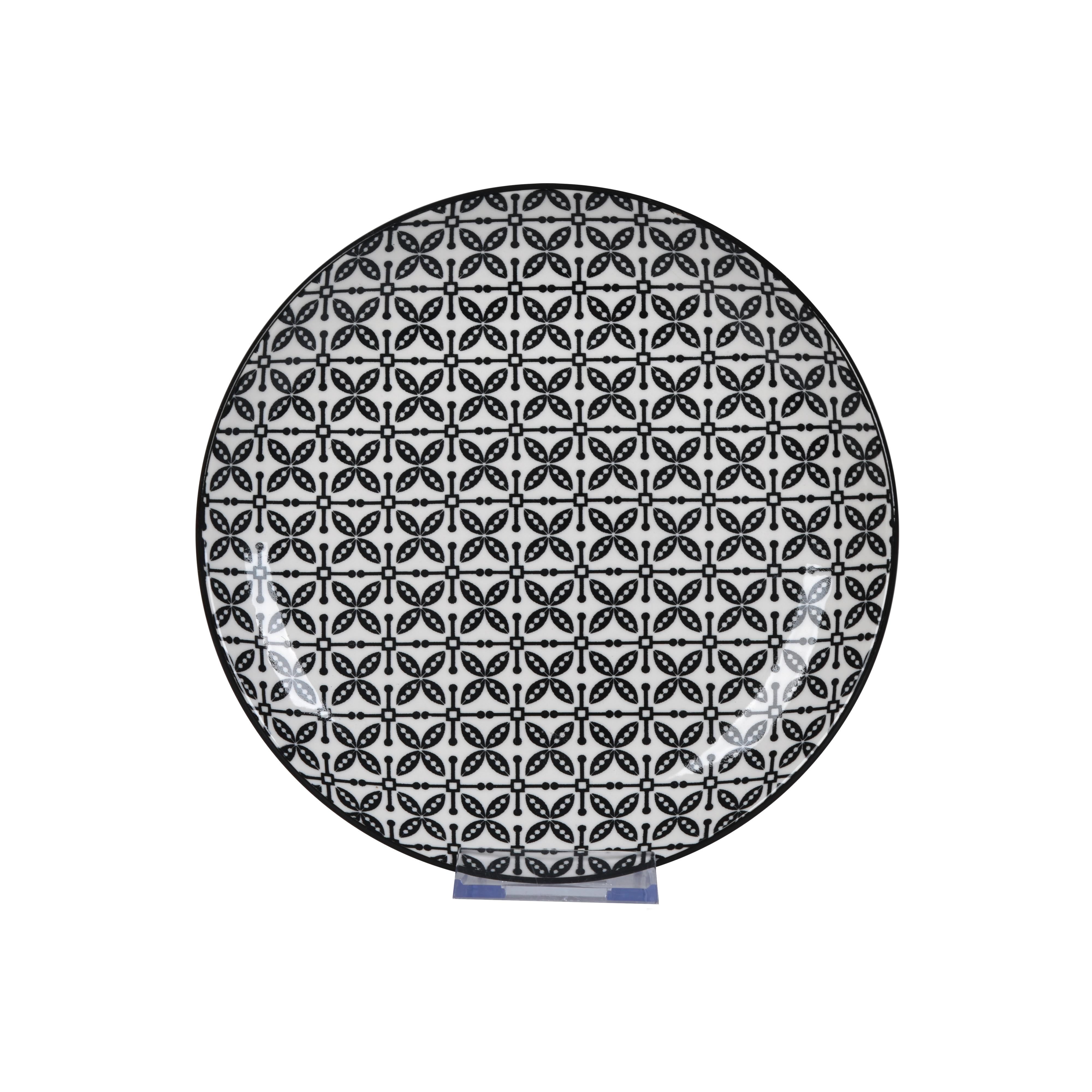 Dezertný tanier SHIVA - čierna/biela, Lifestyle, keramika (20,4/2,5cm) - Mömax