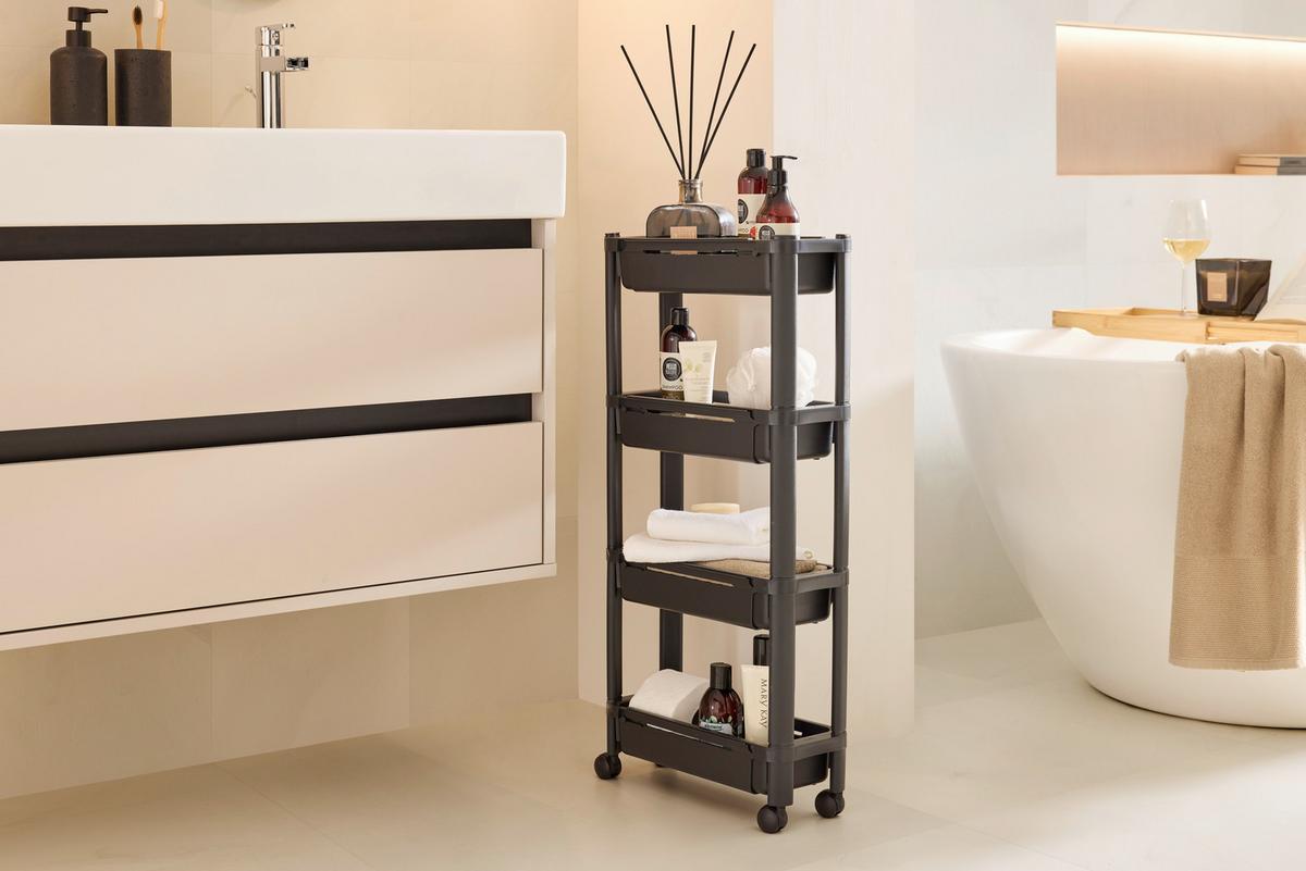 Univerzální vozík VALE - černá, Konvenční, plast (37,5/15/79cm) - Mömax