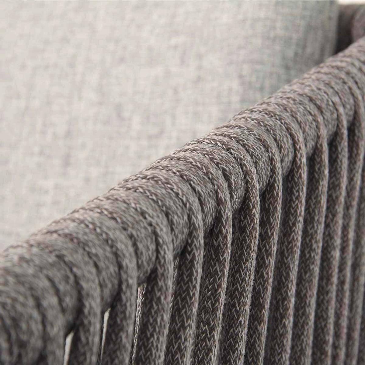 Gartengarnitu 5-Tlg. Atacama Holz/Kunststoff/Metall - Grau/Akaziefarben, Basics, Holz/Kunststoff (180/90/76cm) - Gardenson