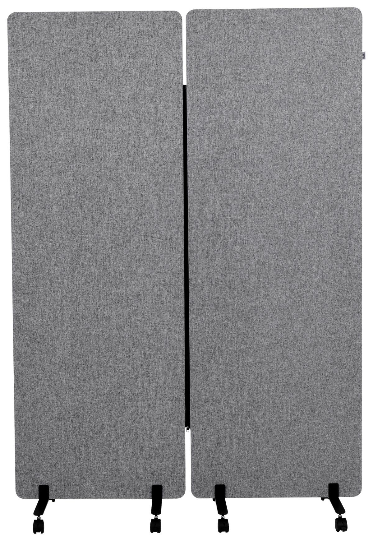 Trennwand Flexmiut - Dunkelgrau, Basics, Kunststoff/Textil (60/177/35cm) - MID.YOU