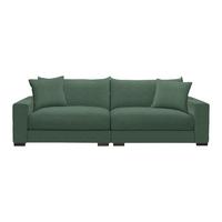 Mega pohovka PEDRO 1200, tmavě zelený manšestr - tmavě zelená, Moderní, kov/dřevo (261/83/124cm) - Mömax