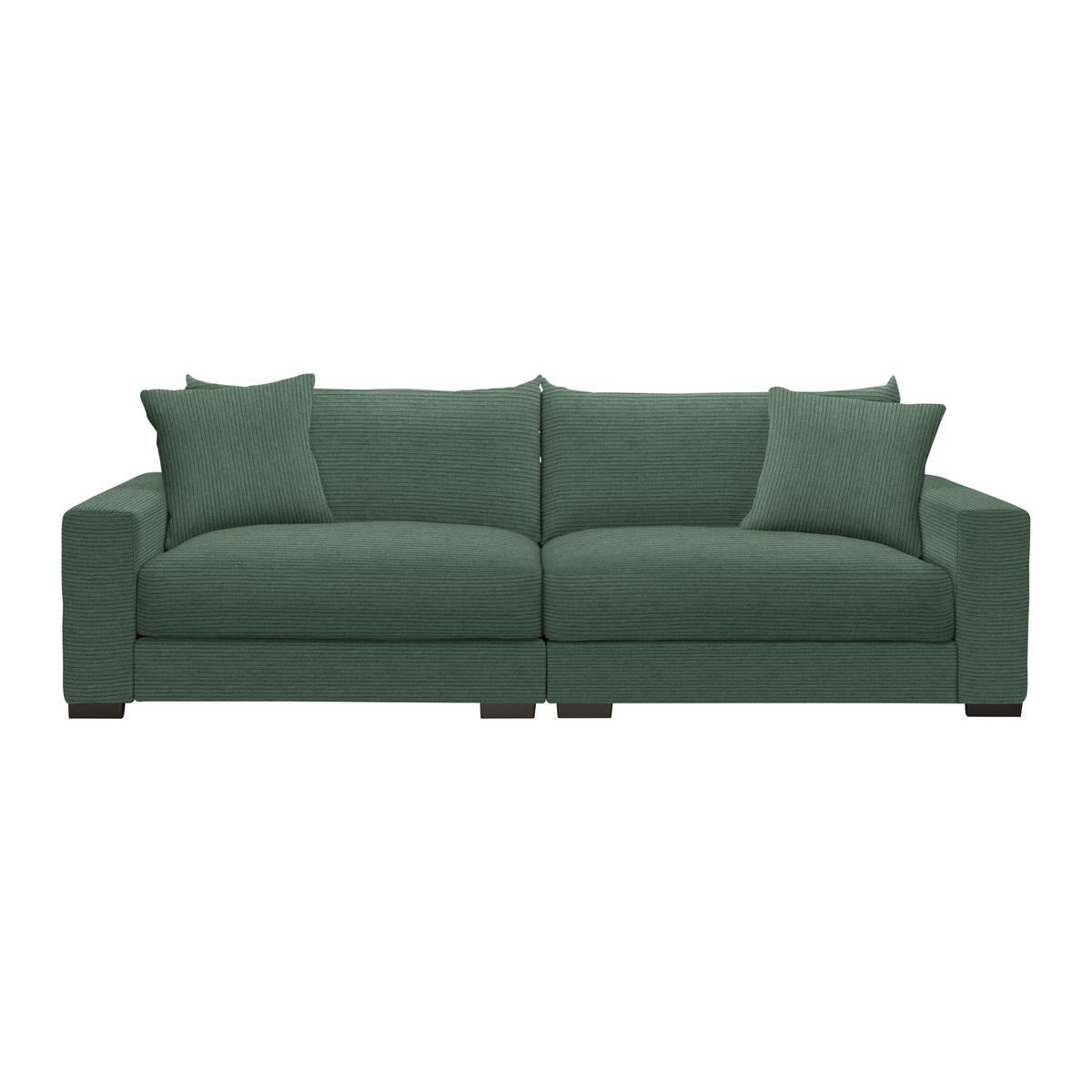Mega pohovka PEDRO 1200, tmavozelený menčester - tmavozelená, Modern, kov/drevo (261/83/124cm) - Mömax