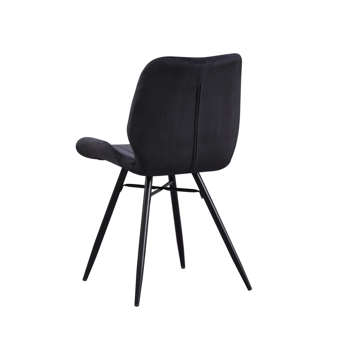 Stuhl-Set Barron Schwarz B: 47 cm - Schwarz, MODERN, Textil/Metall (47/82/55cm) - MID.YOU
