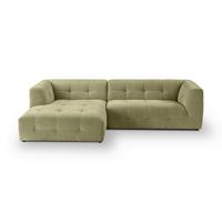 Ecksofa Tenso Grün S: 161x292cm - Beige/Schwarz, Basics, Holz/Textil (161/292cm) - MID.YOU