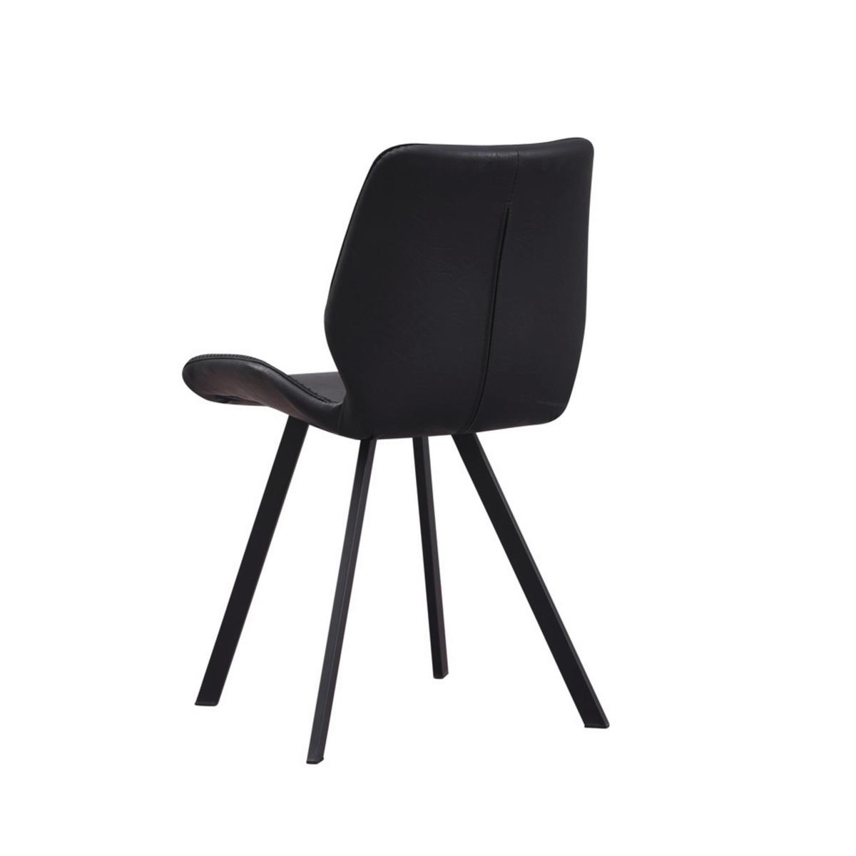 Stuhl-Set Barona Schwarz B: 44 cm - Schwarz, MODERN, Textil/Metall (44/80/55cm) - MID.YOU