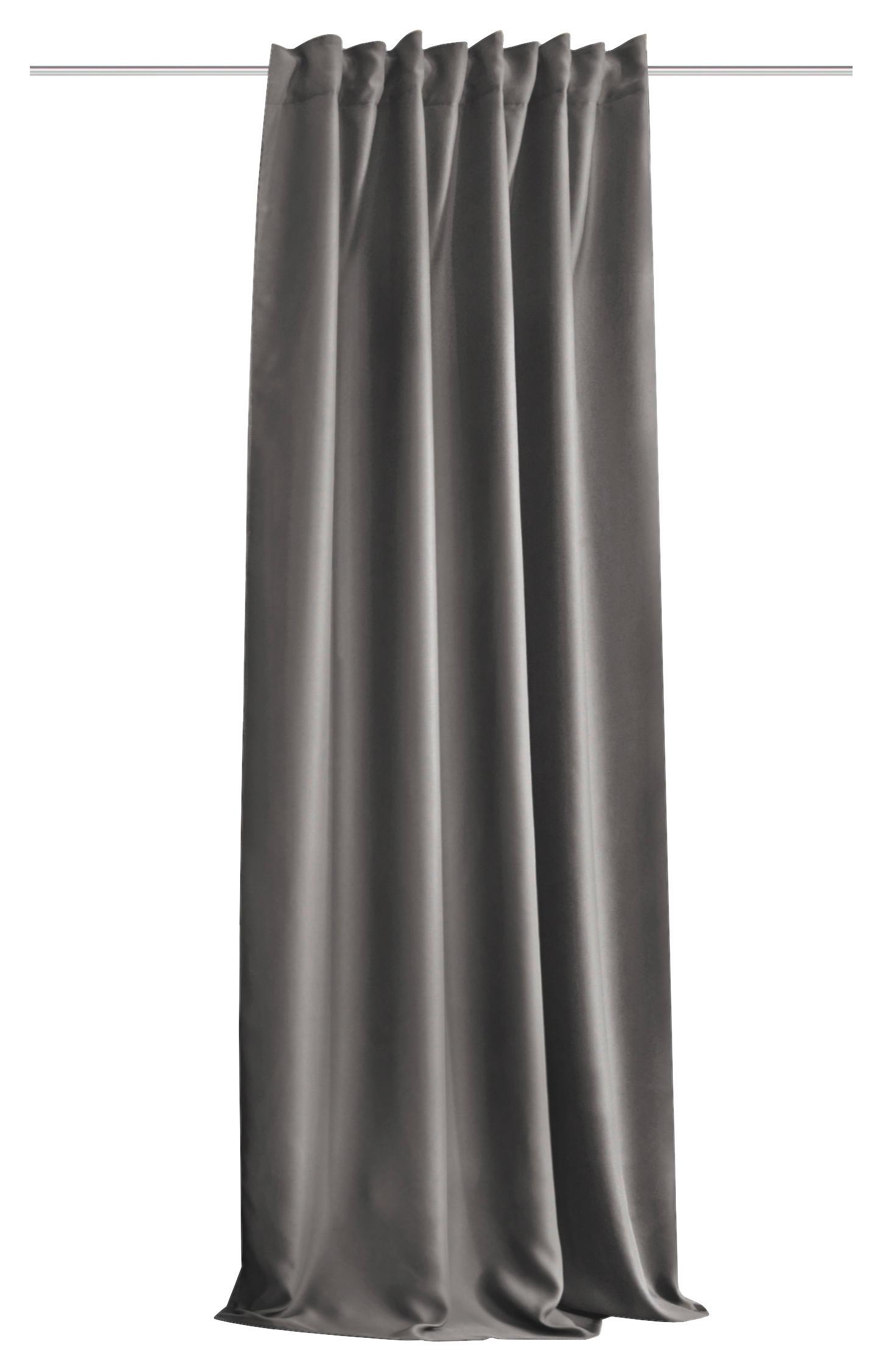 Hotový Záves, Hamo Sivá  135x245cm - sivá, Moderný, textil (135/245cm)