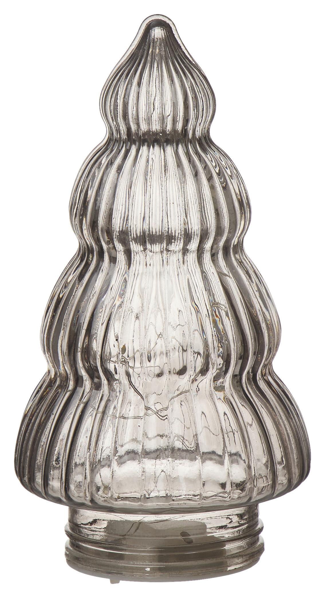 LED Dekokrační stromek LEONIE -PAZ- - šedohnědá, plast/sklo (9,8/18cm) - Mömax