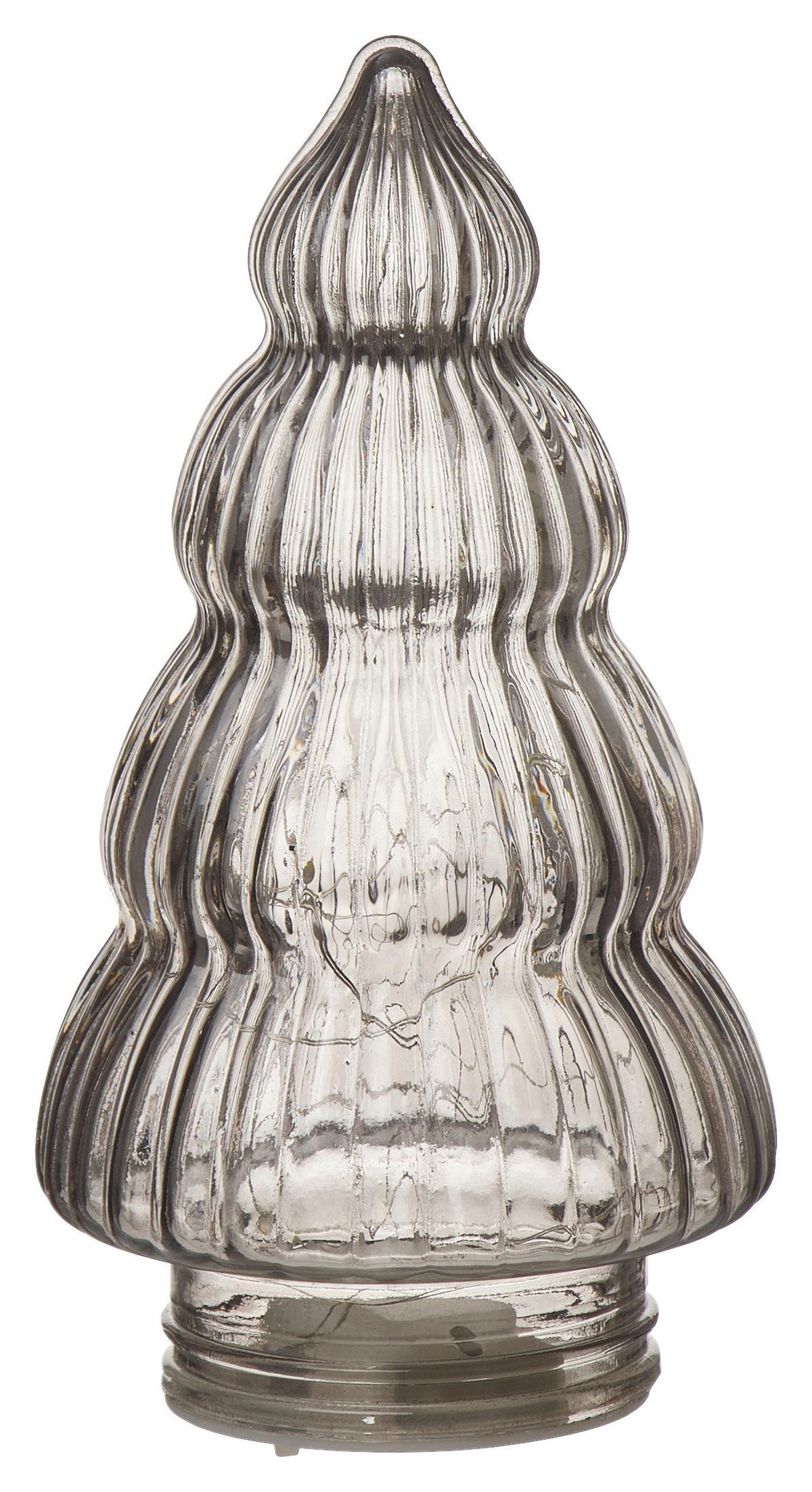 LED Dekokrační stromek LEONIE -PAZ- - šedohnědá, plast/sklo (9,8/18cm) - Mömax