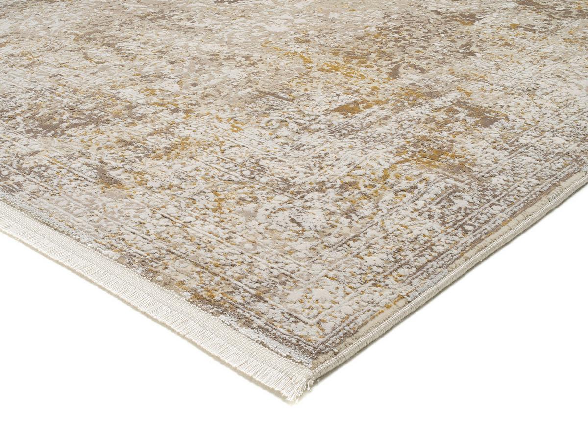 Teppich Läufer Gold/Beige Abstrakt Avignon 80x200 cm - Beige/Goldfarben, Design, Textil (80/200cm) - Dieter Knoll