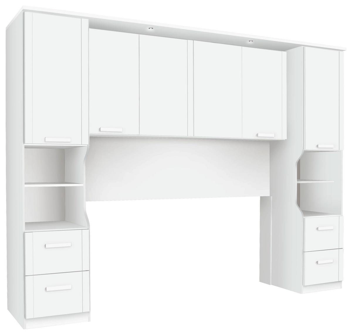 Bettüberbau Lindau B: 281 Cm Weiß - Weiß, KONVENTIONELL, Holzwerkstoff (281/212/58cm) - Rauch Möbel