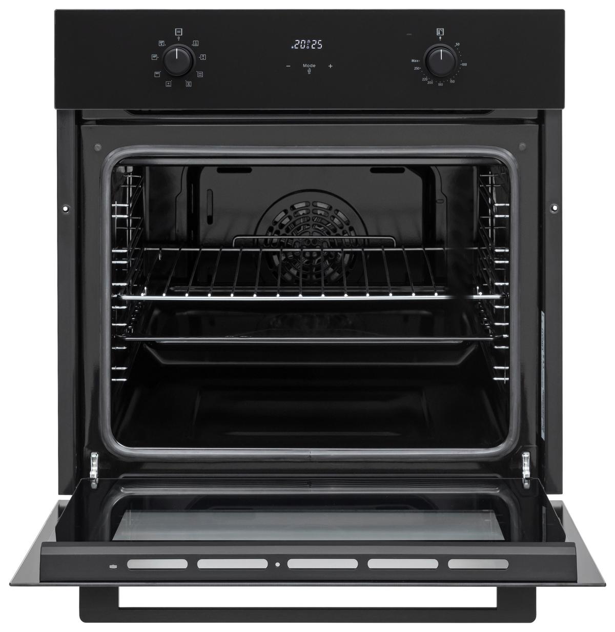 Einbaubackofen Boahsd65 - Schwarz, Basics, Glas/Metall (59,5/59,5/57cm) - Mican