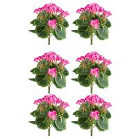 Kunstpflanze Blühpflanzen Pink/Grün, 24 cm - Pink/Grün, Design, Kunststoff (24cm) - P & B