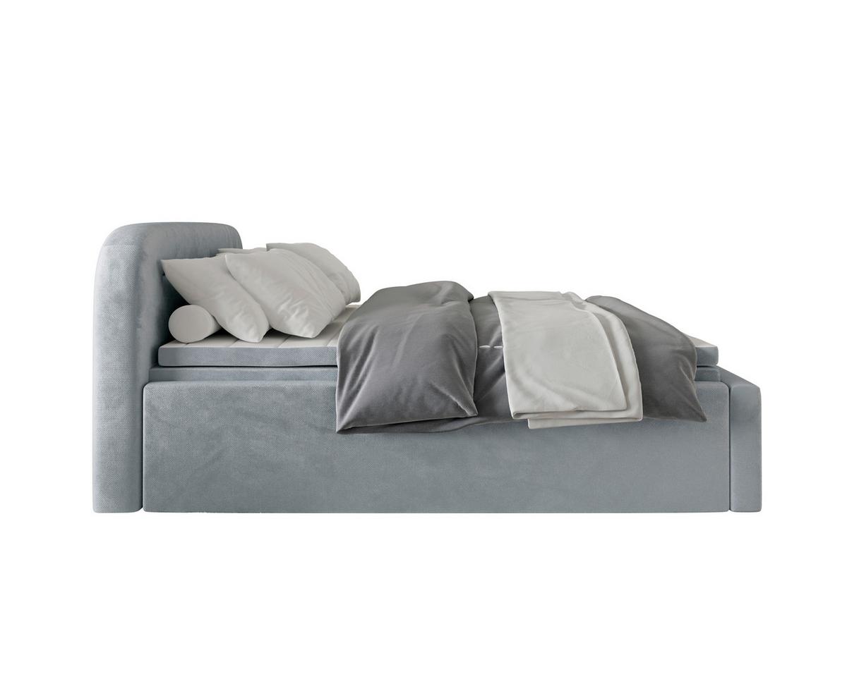 Boxbett Zako 3 Grau LF: 180x200cm - Grau, MODERN, Textil (180/200cm) - MID.YOU