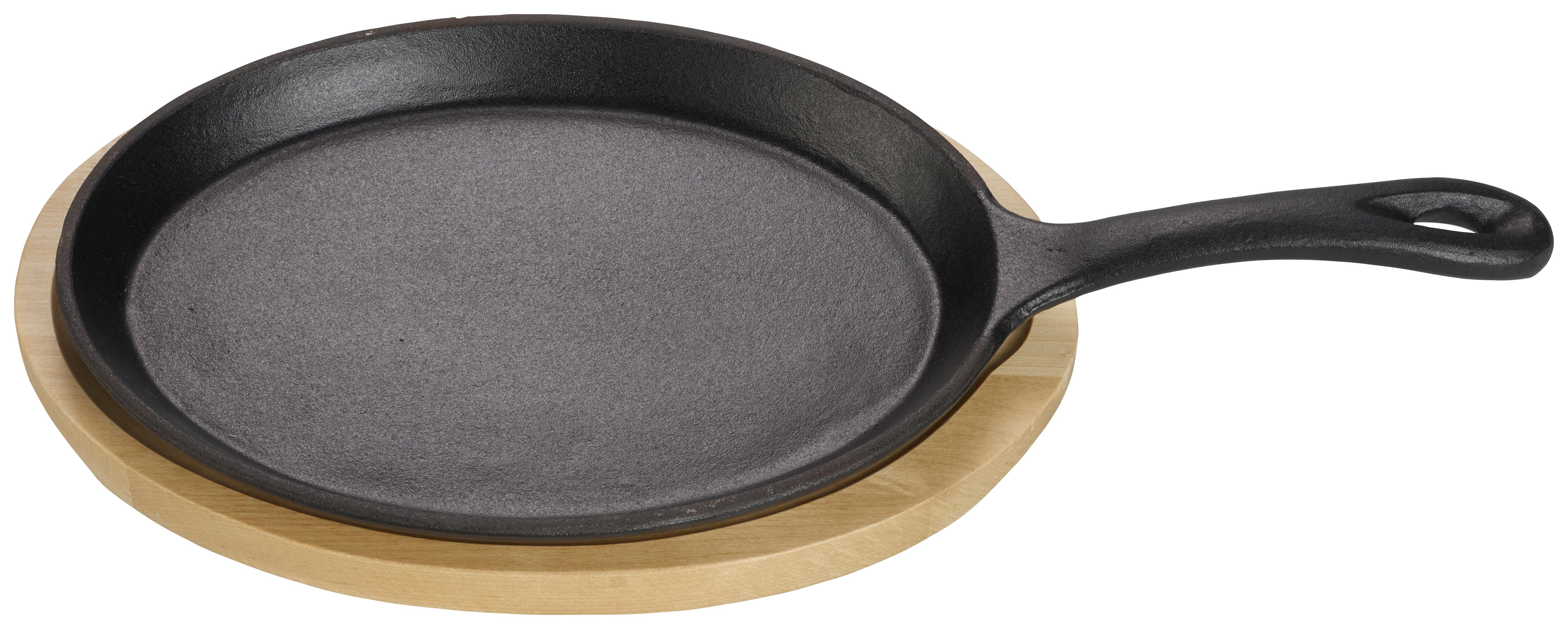 Servierpfanne Echtwerk Servierpfanne - Schwarz, Design, Metall (37,4/18,5/1,6cm) - Echtwerk